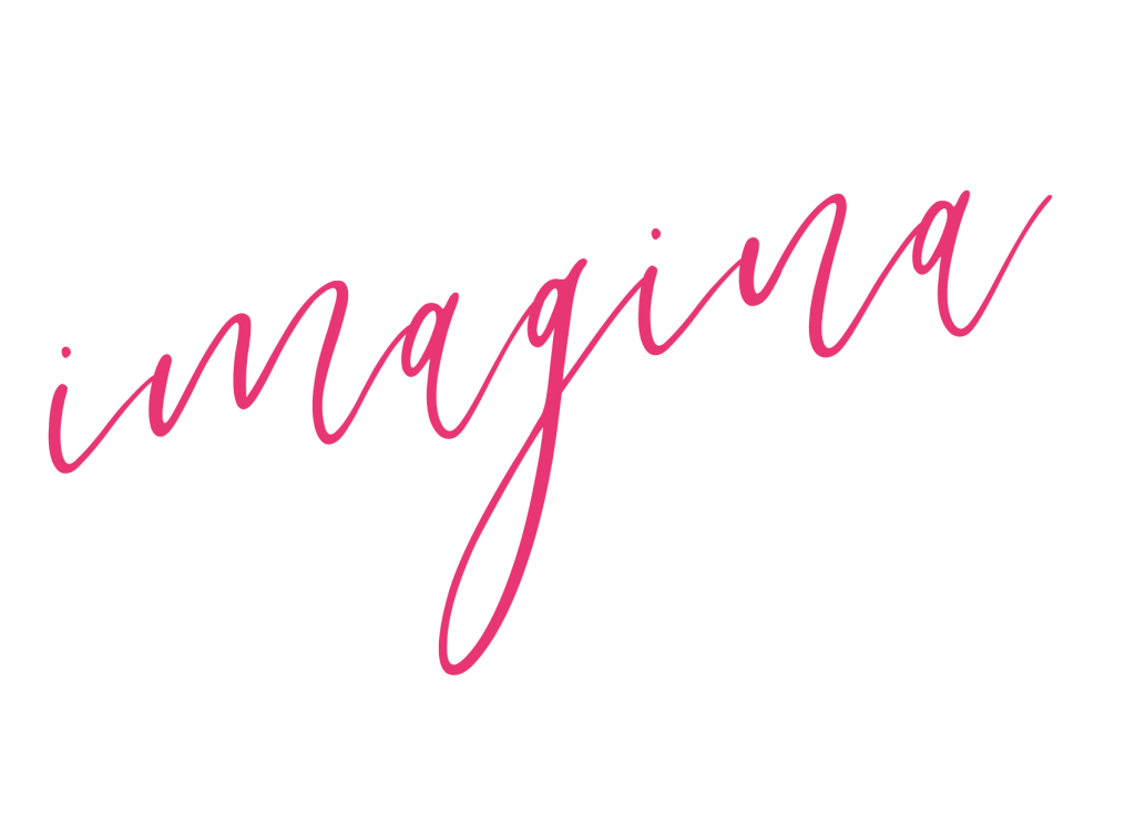 Texto manuscrito: imagina